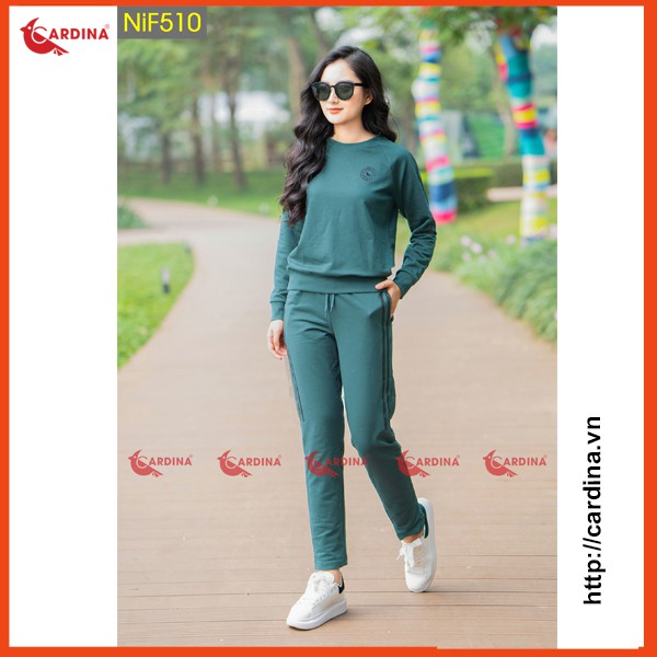 Bộ Nỉ Nữ Thu Đông Cao Cấp CARDINA Chất Cotton Tự Nhiên, Mềm Mại | BigBuy360 - bigbuy360.vn