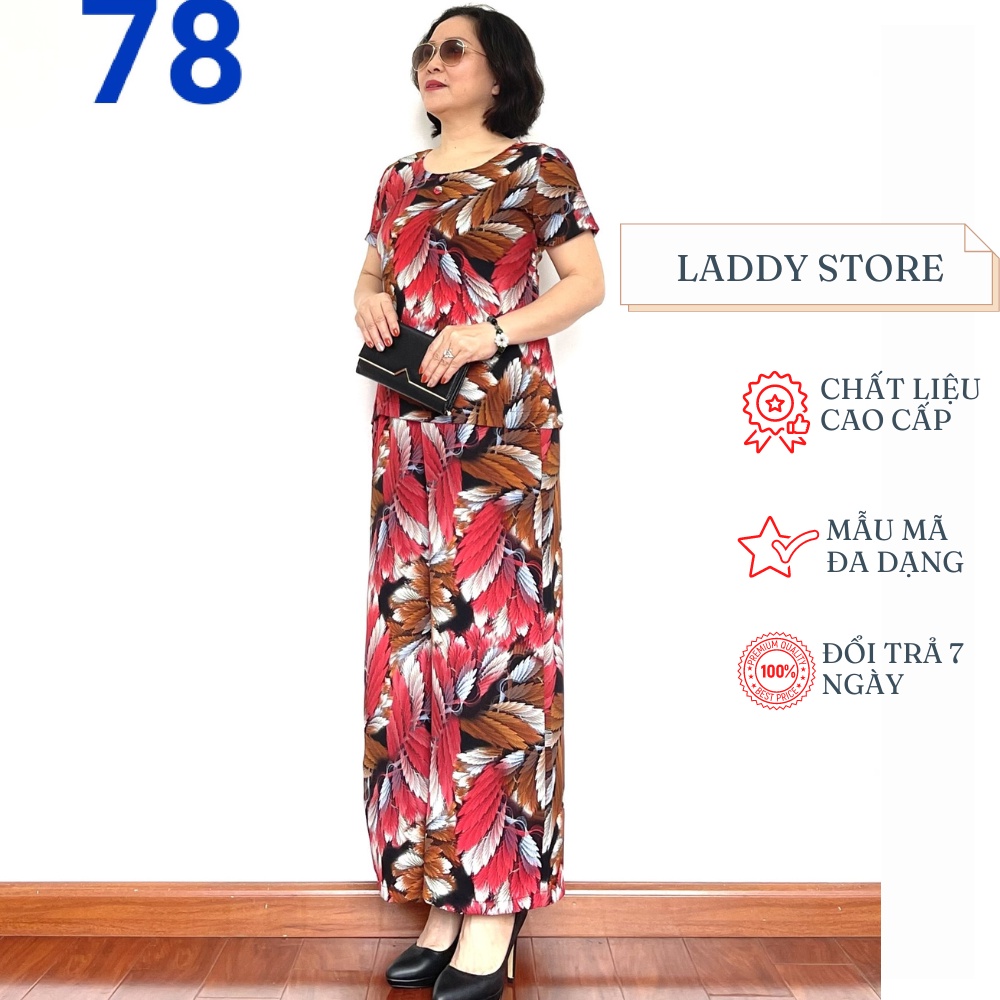 Đồ Bộ Trung Niên Cao Cấp 2021 Lụa Hàn Châu Siêu Mềm Siêu Mát Sang Trọng Dánh Cho Quý Bà - Laddy Store
