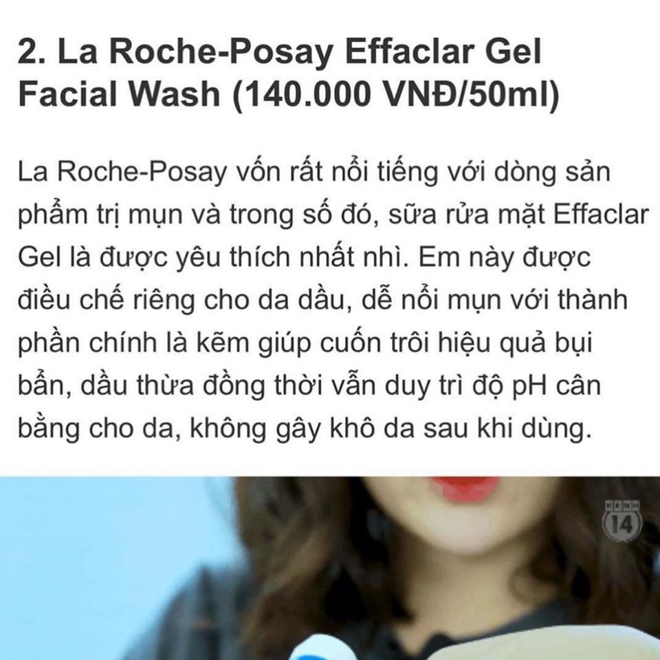 Sữa Rửa Mặt La Roche-Posay Effaclar Purifying Foaming Gel Cleanser Minisize 50ml