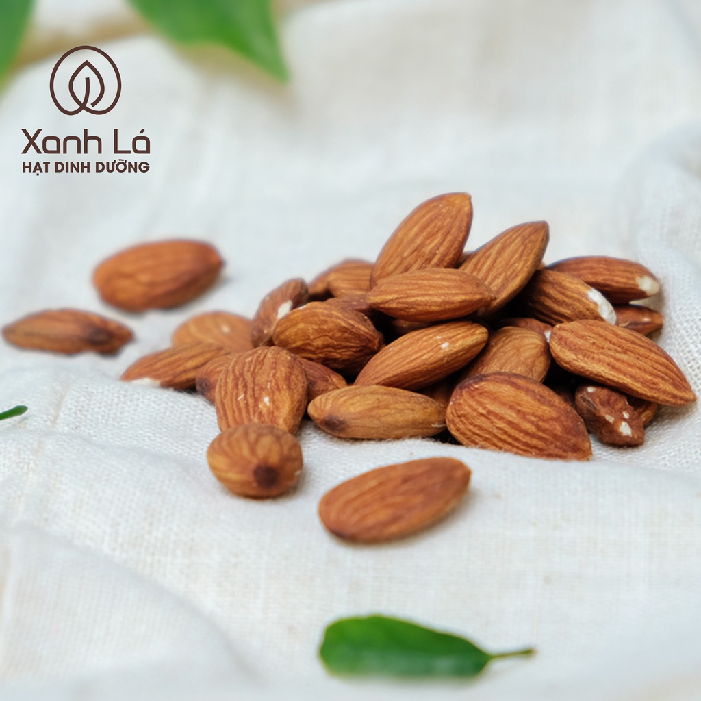 Hạt hạnh nhân Olam sấy chín hoặc sống đã tách vỏ nguyên vị loại A Xanh Lá nhập khẩu Mỹ