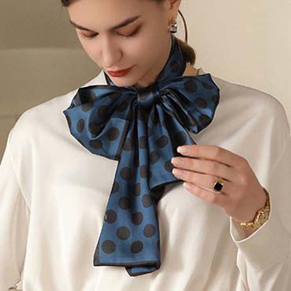 JARRED Khăn Choàng Cổ Vải Lụa Họa Tiết Chấm Bi Thời Trang Thanh Lịch Dành Cho Nữ