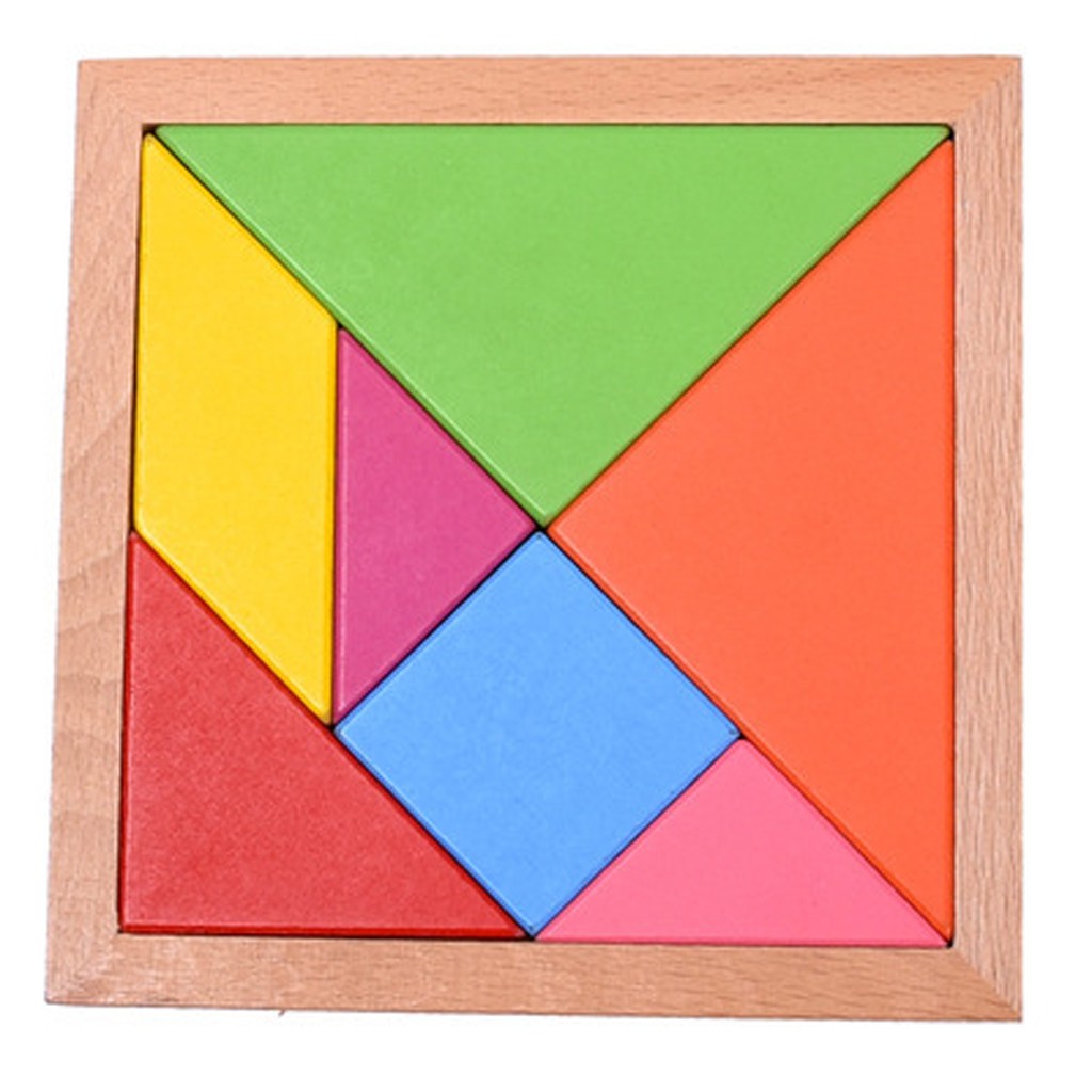 Xếp Hình Trí Uẩn TANGRAM BABO, Đồ chơi gỗ cho bé phát triển trì thông minh, sáng tạo hình ghép - BABO