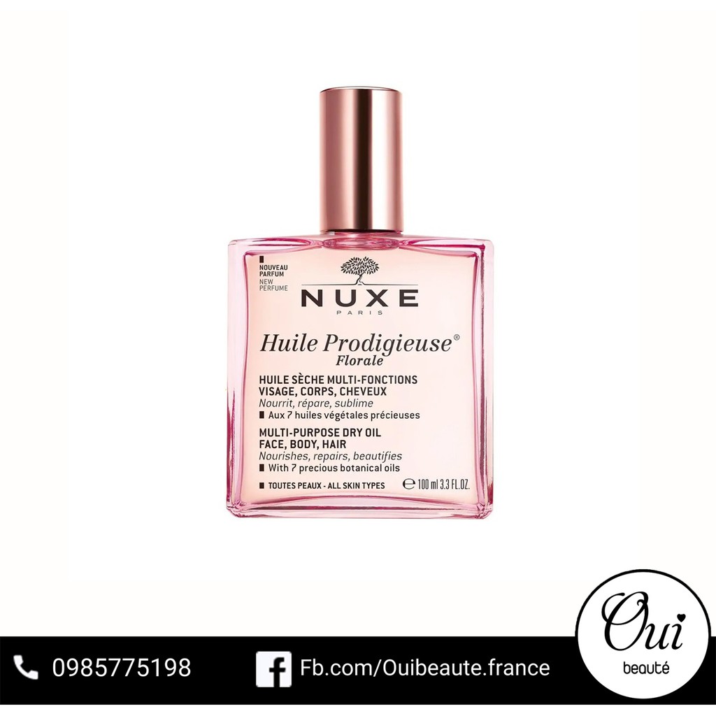 Dầu dưỡng đa năng Nuxe Huile Prodigieuse Florale cho mặt, tóc và body 100ml Ouibeaute