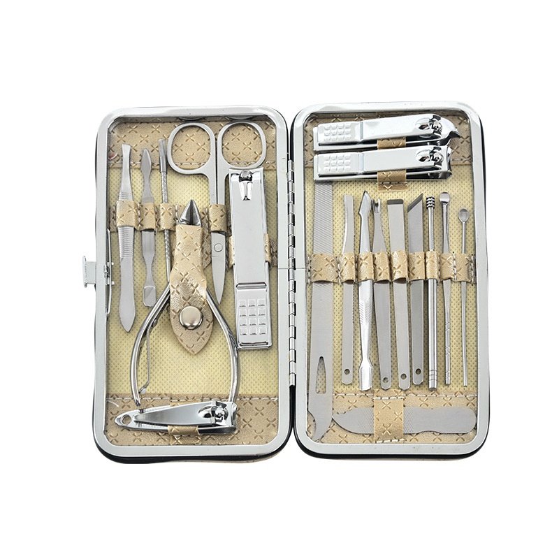 Bộ Bấm Móng Tay 19 Món Thép Không Gỉ-Bộ Cắt Móng Tay Cao Cấp