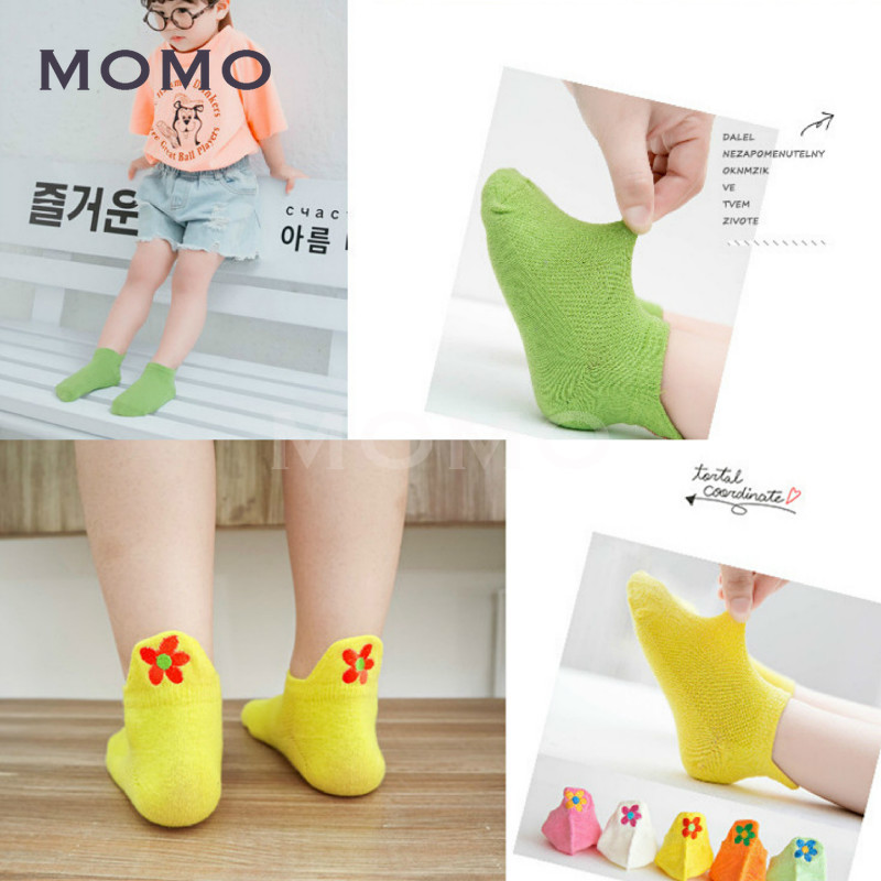 Set 5 đôi tất cotton họa tiết dễ thương cho bé