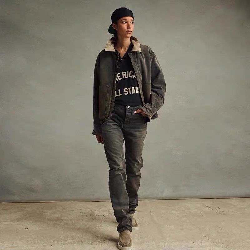 ⚡️⚡️Áo khoác FEAR OF GOD 7TH / Black Canvas Work Jacket - Jacket  FOG/ jacket essentials