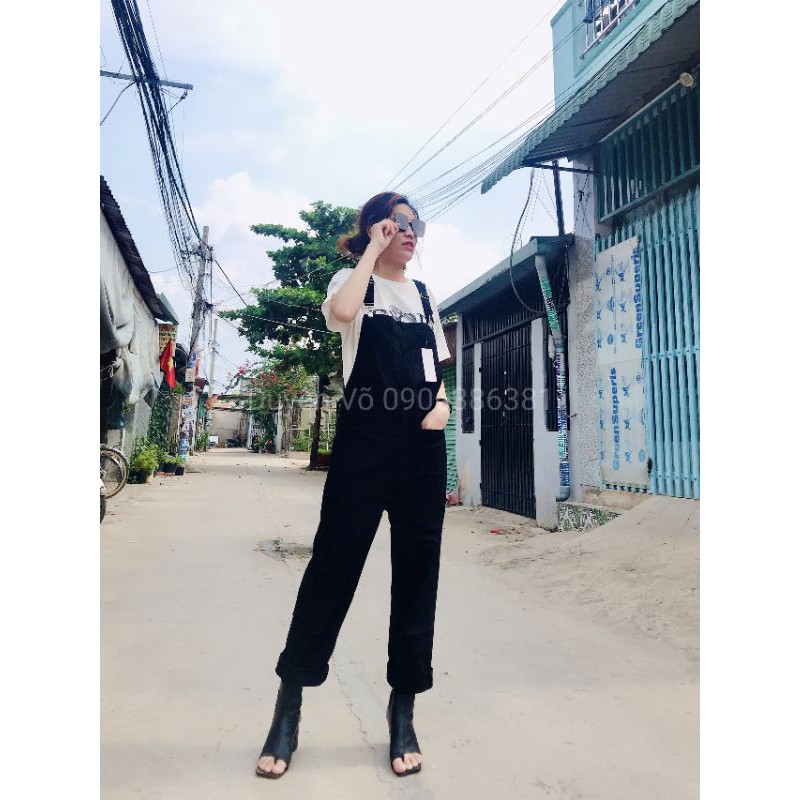 Yếm Kaki nữ cao cấp from dáng rộng (video hình thật) | BigBuy360 - bigbuy360.vn