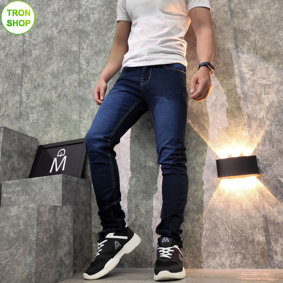 Quần jean nam co giãn vải jean dày chất lượng TS100 Tronshop