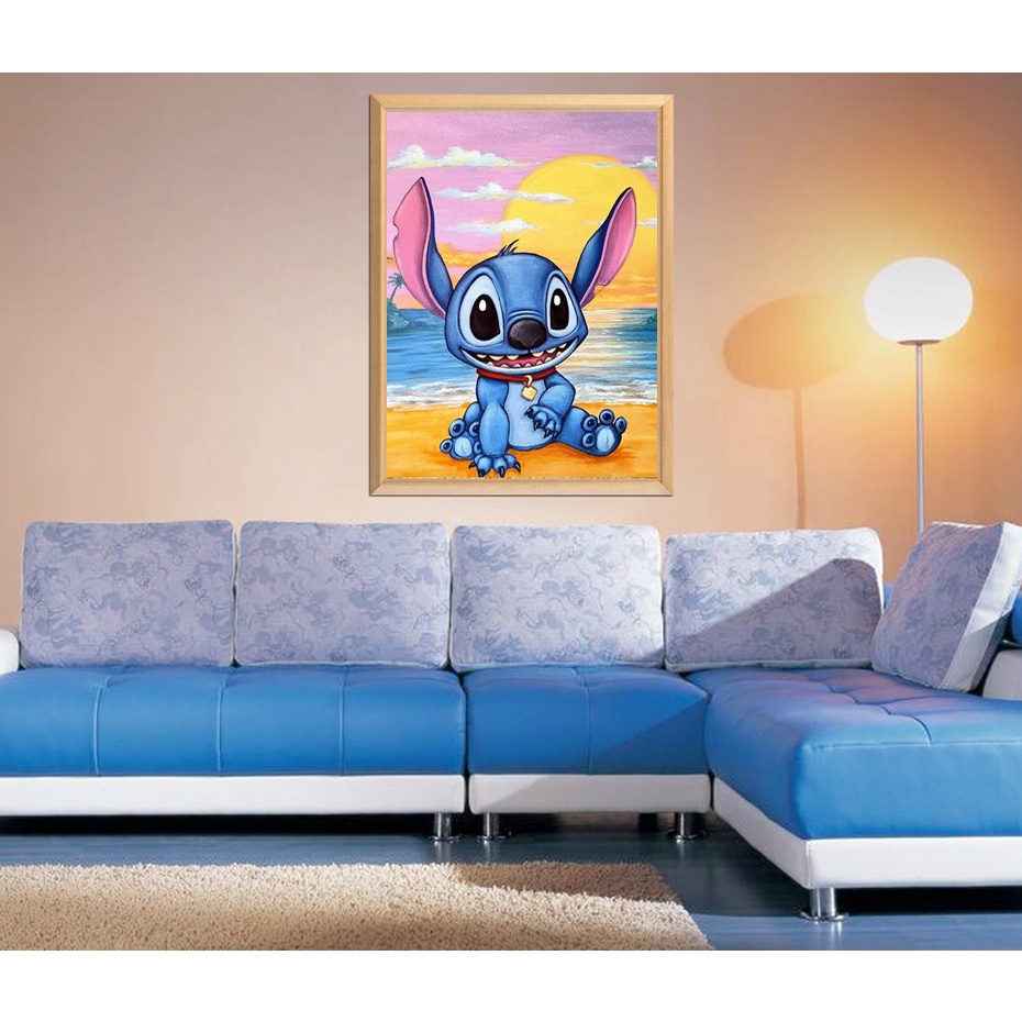 DISNEY Bộ Tranh Đính Đá 5D Họa Tiết Công Chúa/ Vuông Độc Đáo DIY Dùng Trang Trí