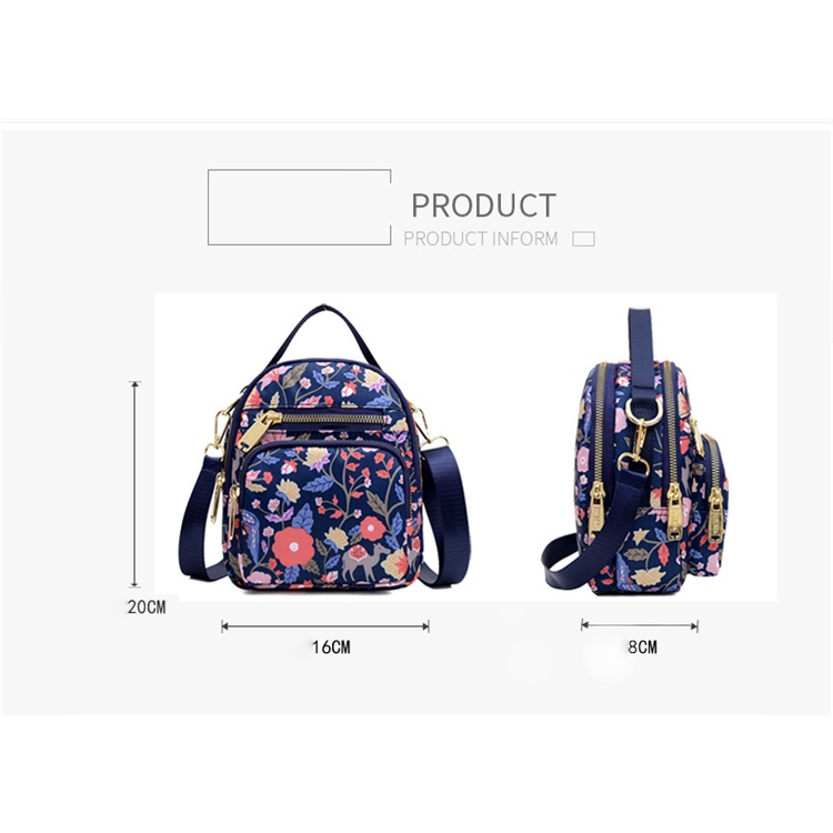 Túi Đeo Chéo Vai Bằng Vải Canvas Phong Cách Mới Dễ Phối Đồ Thời Trang Dành Cho Nữ