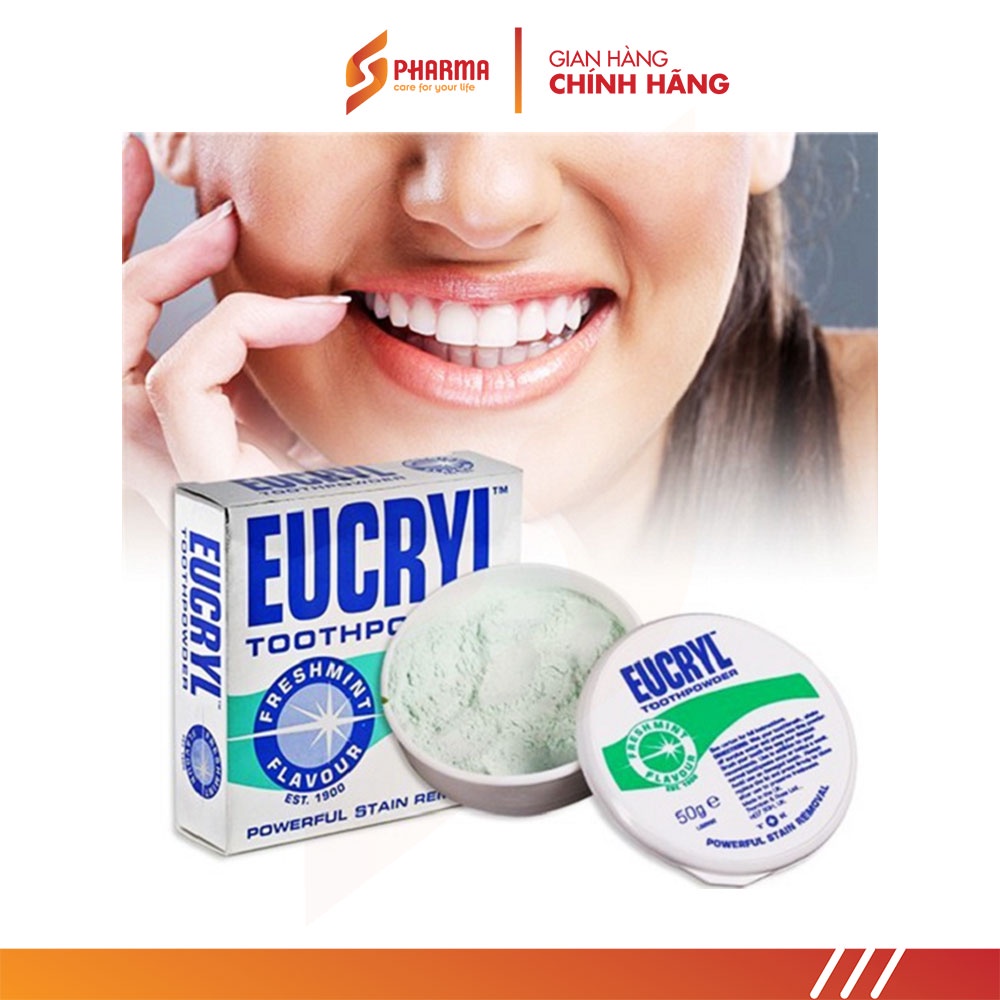 Bột Tẩy Trắng Răng Eucryl Toothpowder 50g Anh Quốc