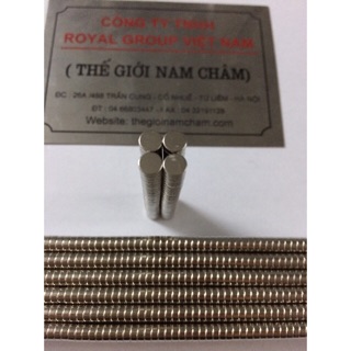 Nam châm viên 5x2mm dùng làm phụ kiện thời trang