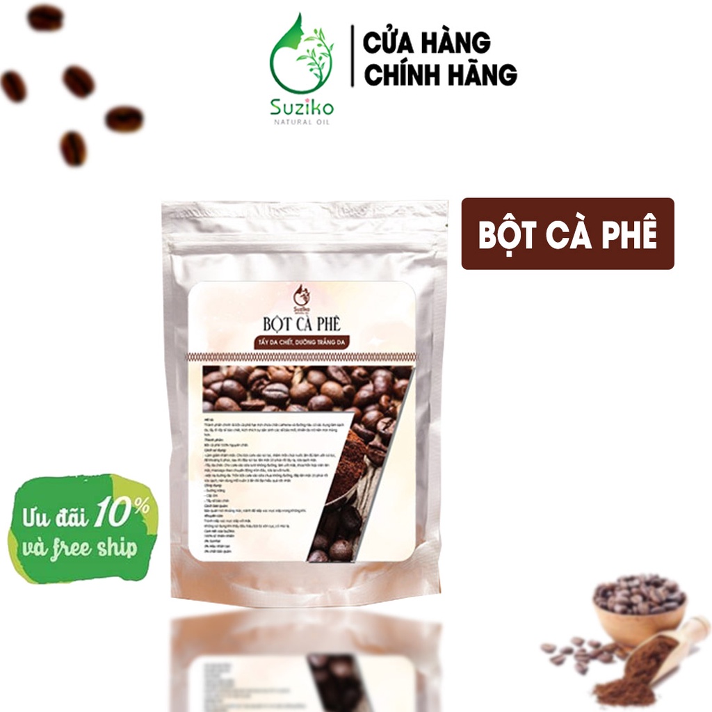 Bột Cà Phê đắp mặt nạ hữu cơ SUZIKO nguyên chất 70G | 100% Organic