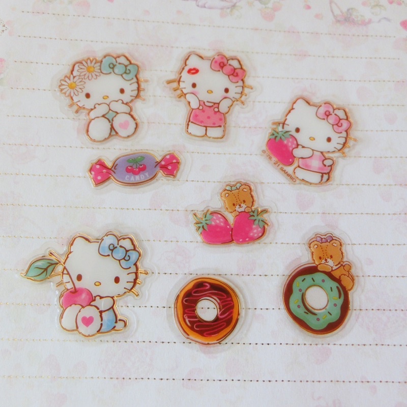 Sticker cốc kem Hello Kitty , Melody , Kuromi , Cinnamoroll , Litte Twin Stats