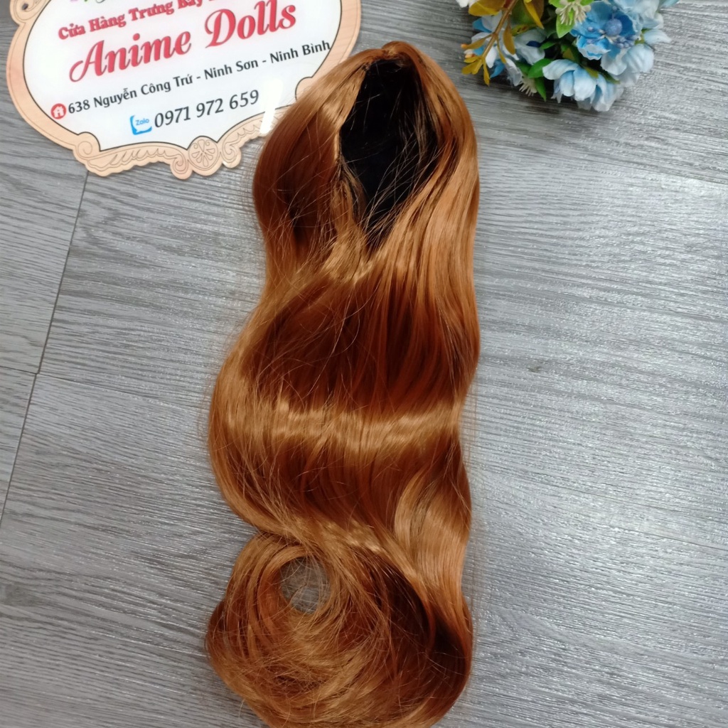 Tóc Giả Đội Đầu Cho Dòng Búp Bê BJD 1/3 vòng đầu 22-24cm