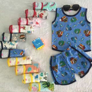 Bộ thun cotton 4 chiều 100k 3 bộ nha