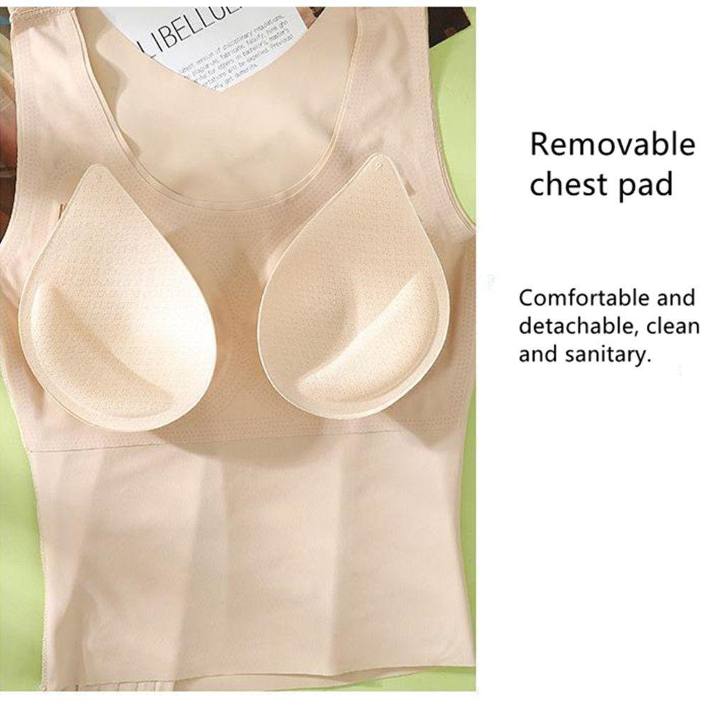 NIUYOU [Ready Stock] Women Slimming Vest Posture Corrector Padded Bra Adjustable Hook Loop Corset Top Seamless Front Closure Underwear