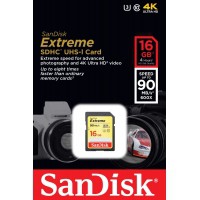 Thẻ nhớ Máy Ảnh SD SanDisk Extreme U3 4K 90MB/s 64GB -> 16GB . Tốc độ cao