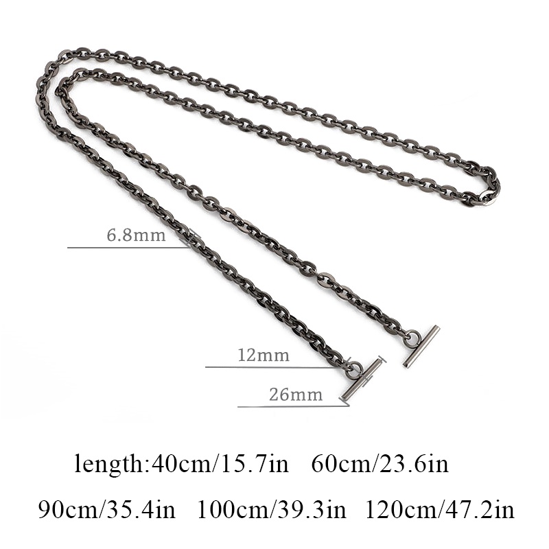 Dây Xích Đeo Túi Xách Bằng Kim Loại Màu Trơn Phong Cách Thời Trang