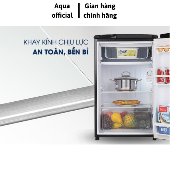 Tủ lạnh mini có ngăn đá giá rẻ Aqua 90 lít AQR-D99FA Mới  bảo hành 2 năm