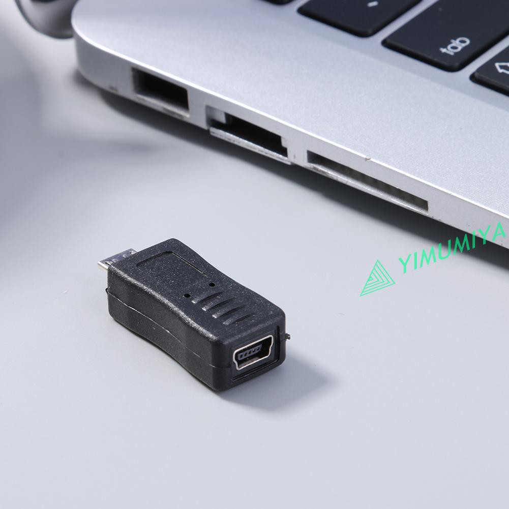 Bộ 2 Đầu Chuyển Đổi Mini Usb 5pin Female Sang Micro Usb Male T Shape 3 To V8