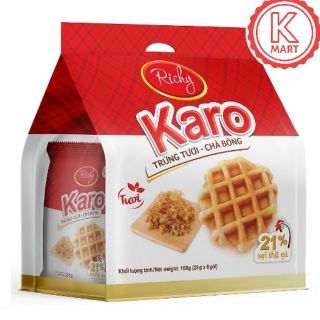 BÁNH TƯƠI TRỨNG CHÀ BÔNG KARO RICHY (168g túi 6 cái)