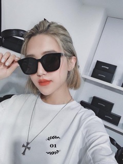Kính râm, Kính mát Mắt vuông basic đen đơn giản cho Nam và nữ