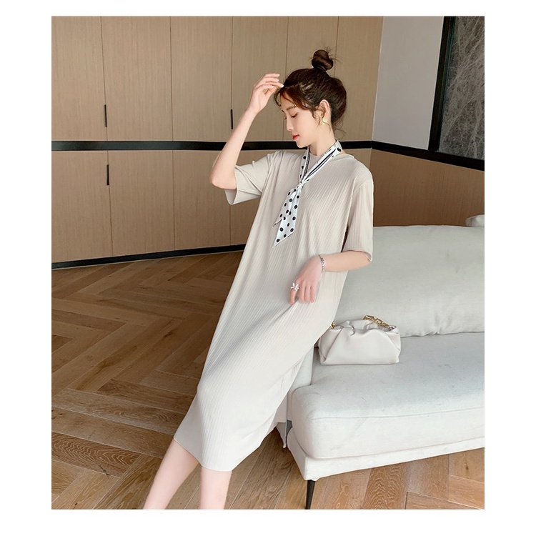 Váy Len MIA 1992 montoghi cao cấp  - váy len bầu basic cổ tròn tặng khăn hàng quảng châu loại 1 chất dày mịn | BigBuy360 - bigbuy360.vn