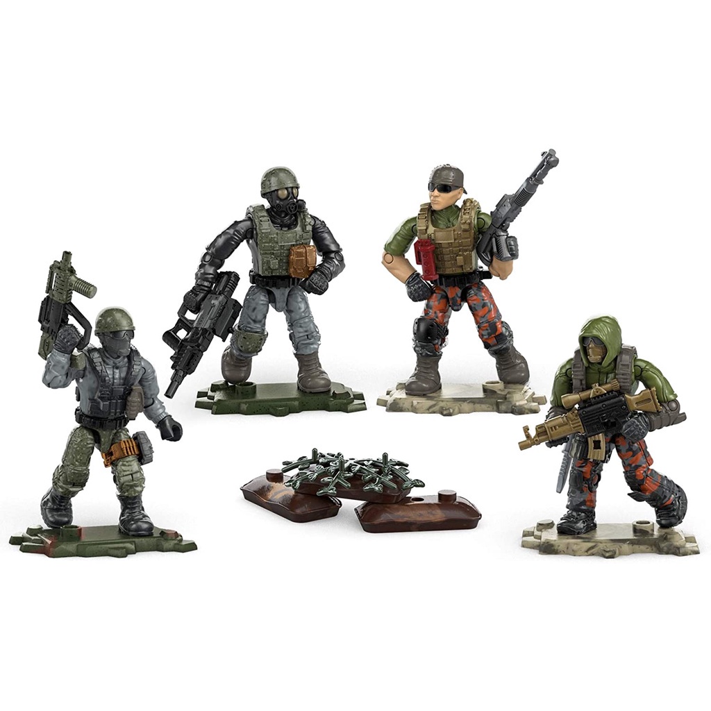 GKW18 Mega Construx Special Ops vs Jungle Mercenaries Call of Duty - Bộ sưu tầm nhân vật 4 lính.