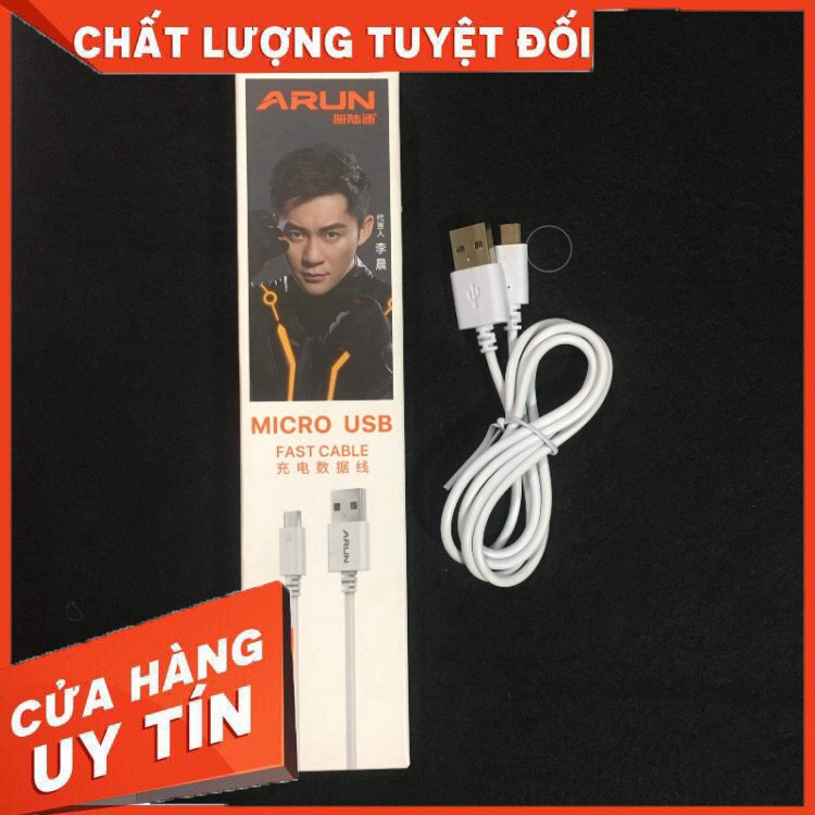 [CHẤT LƯỢNG SỐ 1]  Cáp sạc Arun MicroUSB dành cho Các Dòng Android dài 1m,Dây Chính Hiệu Sạc Nhanh, ít Lỗi