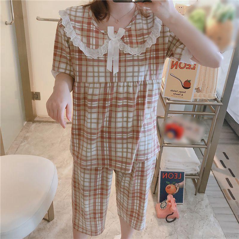 Set Đồ Bộ Ngắn In Họa Tiết Dễ Thương Cho Nữ