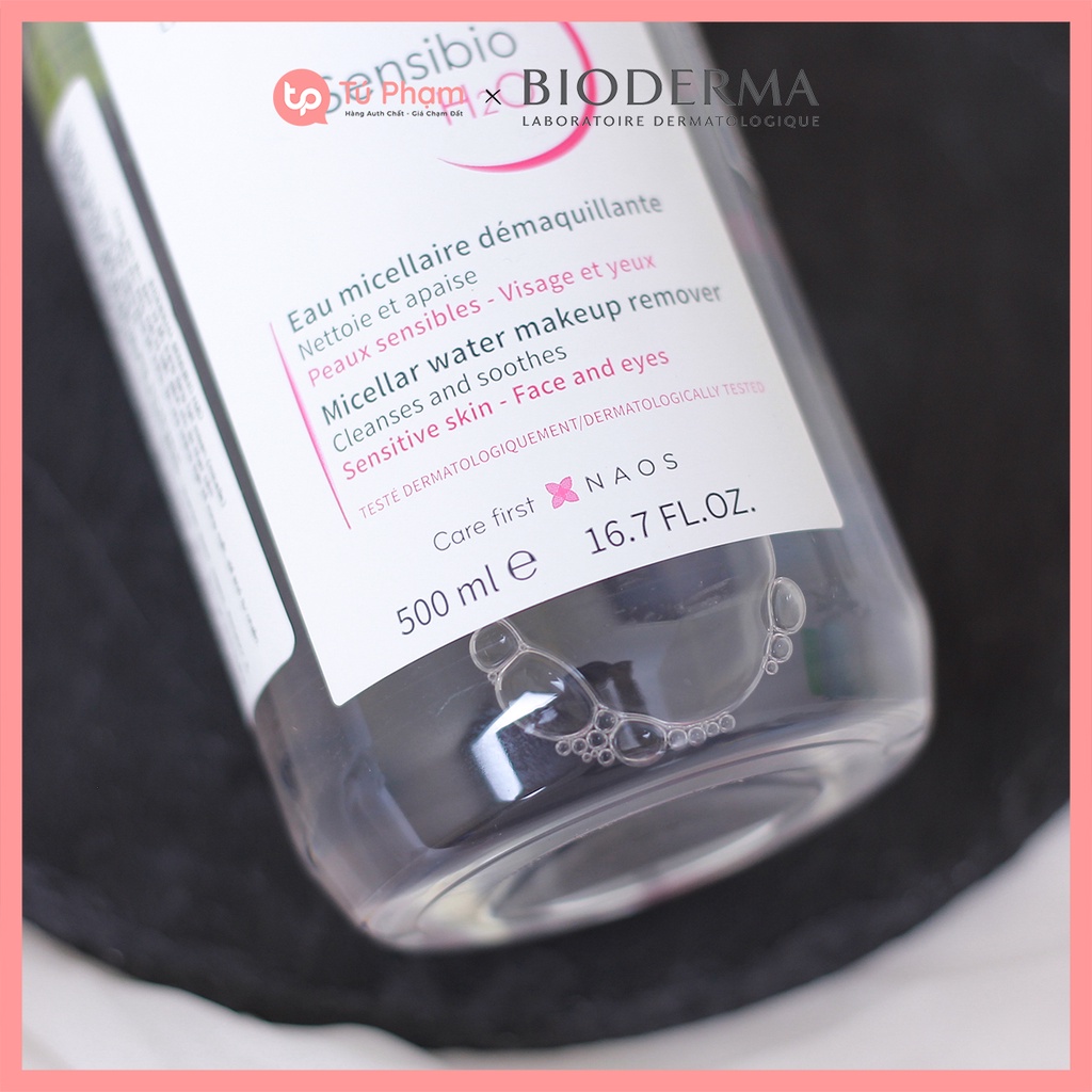 Nước Tẩy Trang Bioderma Sensibio H2O Solution Micellaire 500ml Hồng