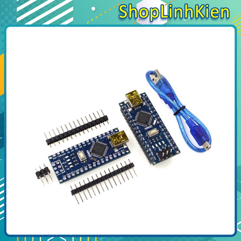 Kit học tập arduino nano 3.0 328 mini FT232/Ch340 bảo hành 6 tháng