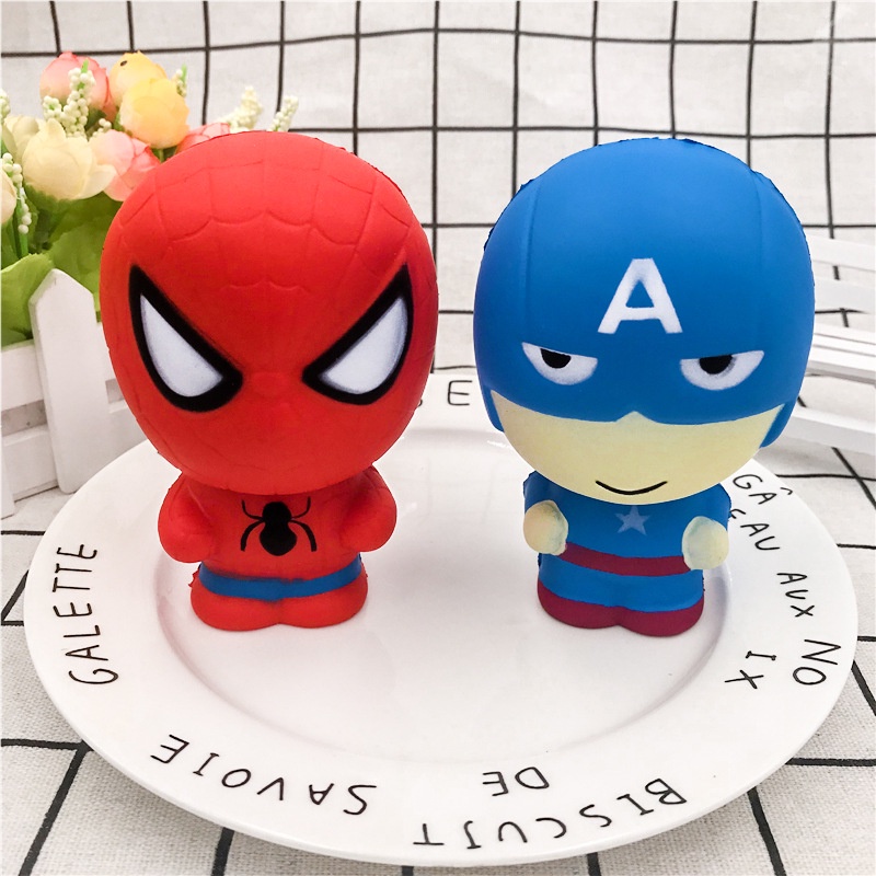 Squishy Lớn Hình người máy người nhện người sắt người xanh Đồ Chơi Xốp Giảm Stress Hình mềm mịn dễ Thương đàn hồi Cho Bé