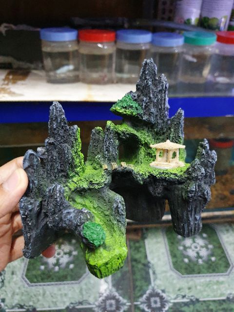 CẢNH NÚI TRANG TRÍ HỒ CÁ NON BỘ 15x9x15cm