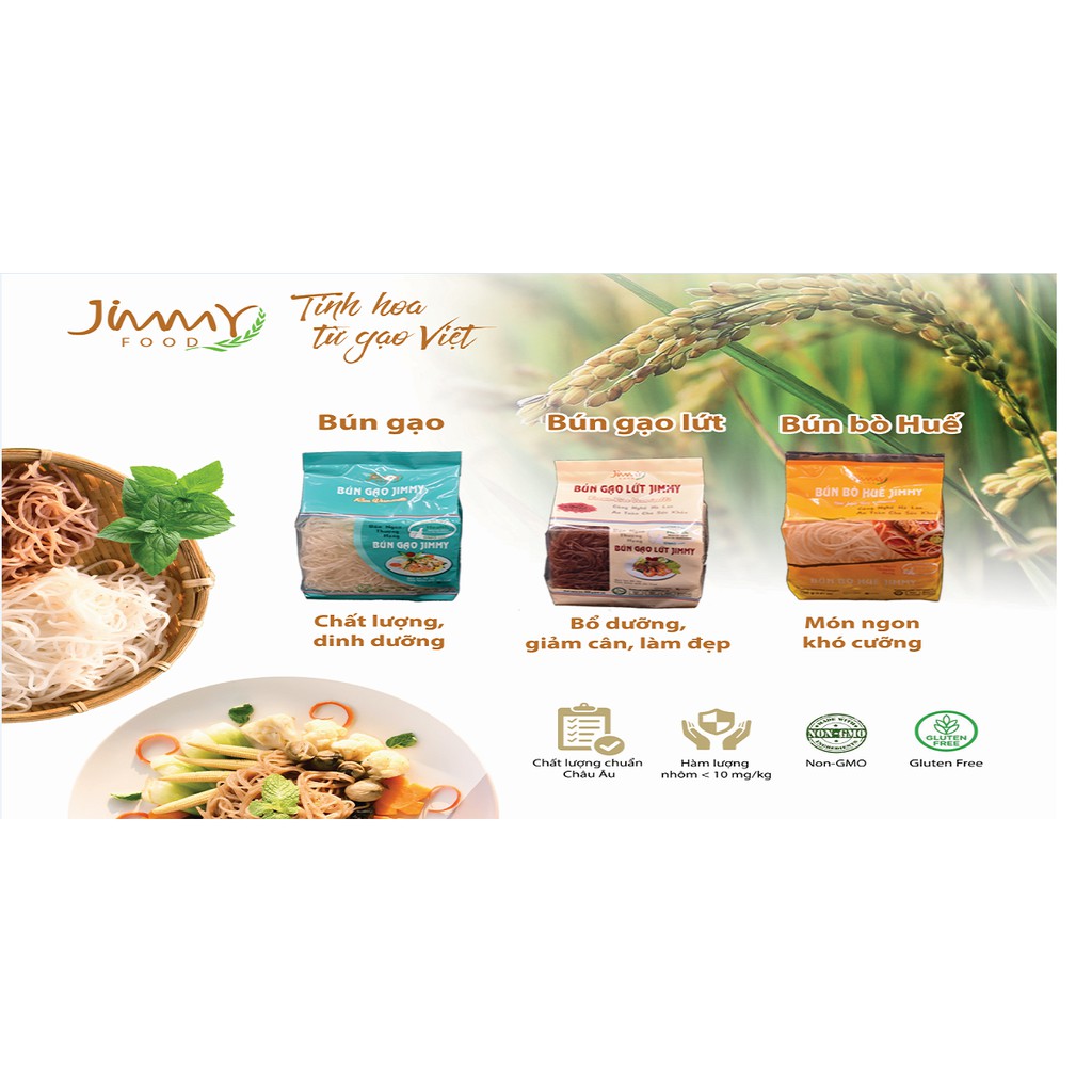THÙNG 16 GÓI 2 LOẠI BÚN GẠO JIMMY