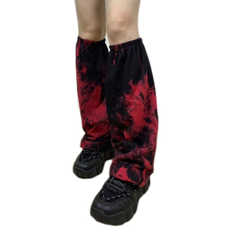 Vớ ống loe co giãn giữ ấm chân màu gradient phong cách Harajuku punk Nhật Bản cho nữ