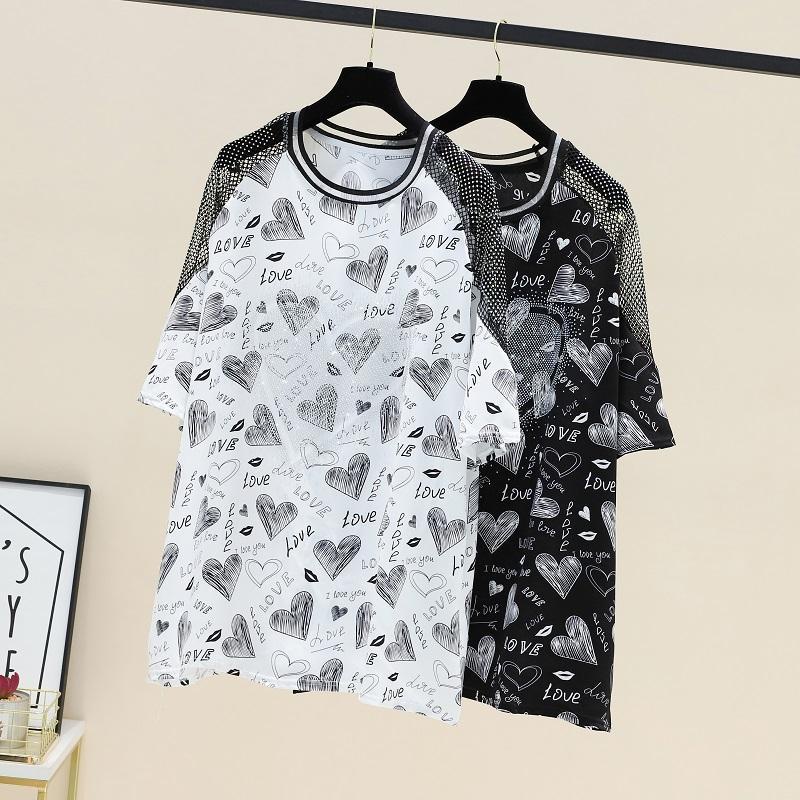 Áo Thun Ngắn Tay Form Rộng In Họa Tiết Thời Trang Mùa Hè Dành Cho Nữ