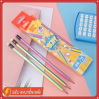 Hộp 12 cây bút chì 2b thân tam giác DELI 52600