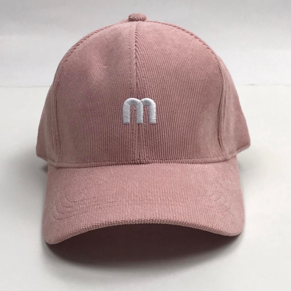 Mũ lưỡi trai thêu chữ M Nón kết nhung phong cách Ulzzang thời trang form unisex nam nữ K08 MN