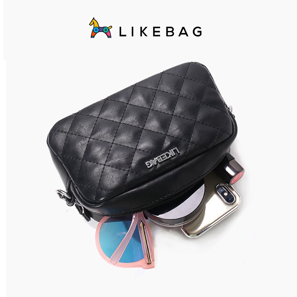 Túi nữ đeo chéo vai dây xích LIKEBAG chất da PU cao cấp chuẩn form 218XK0918 - LIBAGI
