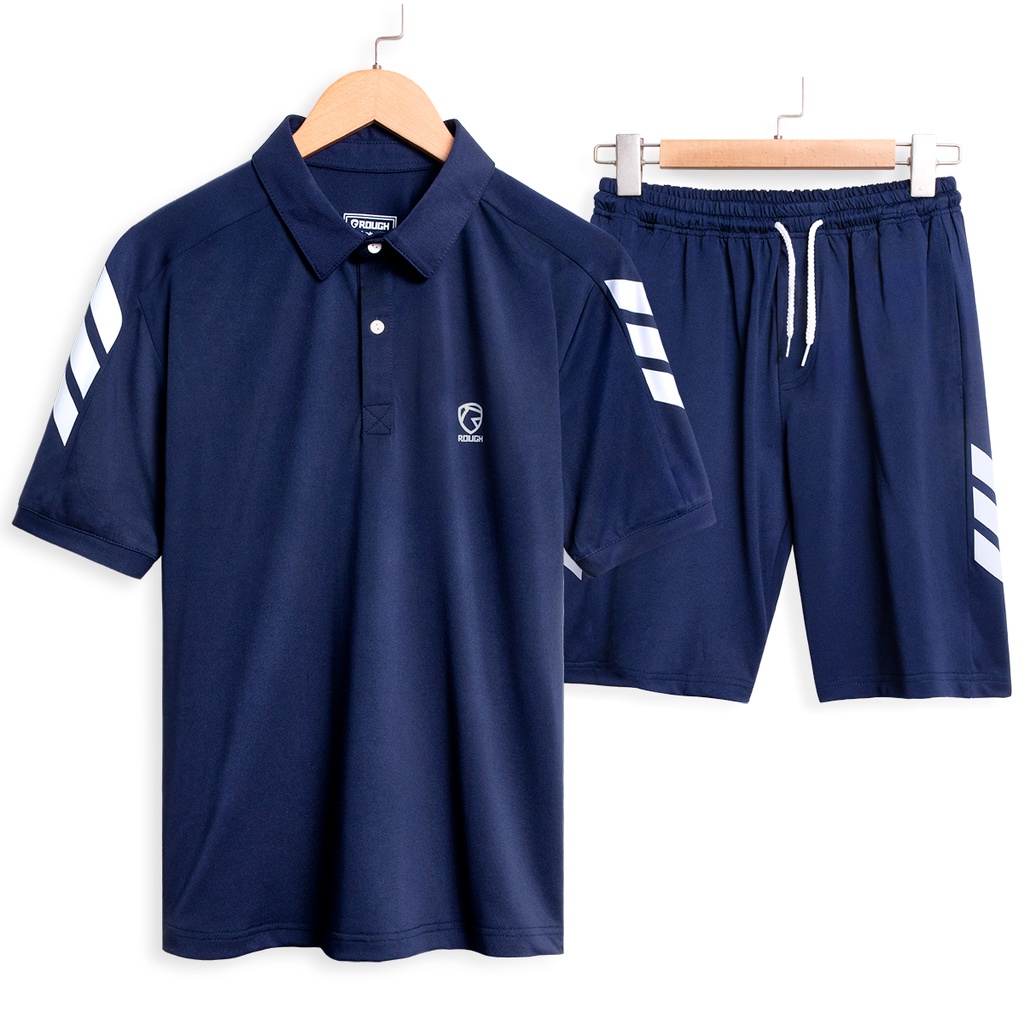 Bộ Thể Thao Polo Hè Nam Cổ Polo Chất Liệu Cotton Spandex Form Thể Thao Trẻ Trung - ROUGH