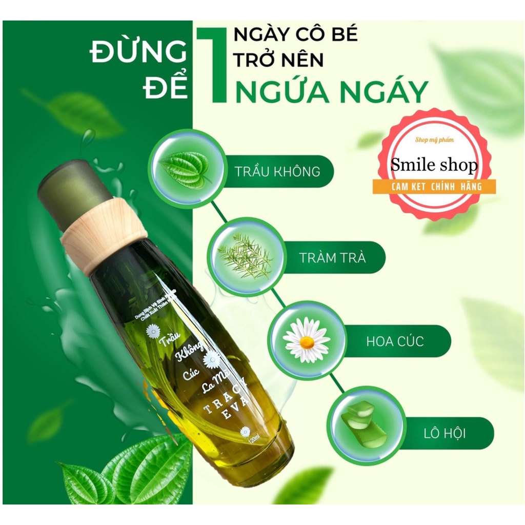 Dung Dịch Vệ Sinh Phụ Nữ Tracy, Chiết Suất Trầu Không Tràm Trà Cúc La Mã Lô Hội, An Toàn Cho Cả Mẹ Bầu và Sau Sinh 120ml