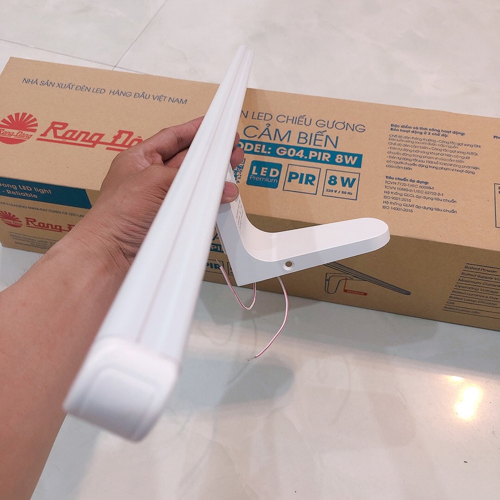 Đèn LED Chiếu Gương Cảm Biến RẠNG ĐÔNG _ Model: G04.PIR 8W
