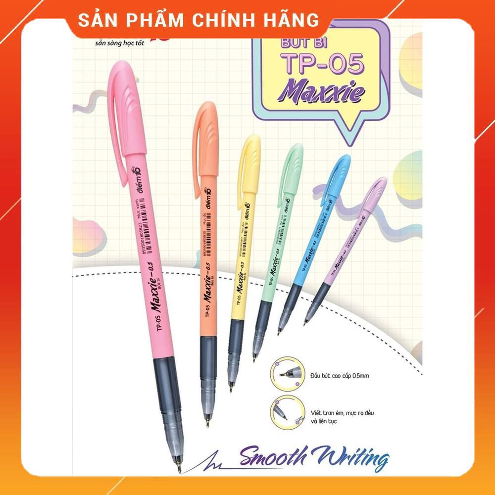 [Chính Hãng] Bút Bi ĐIỂM 10 TP-05 Nét 0.5mm (HỘP 20 CÂY ĐỦ MÀU)