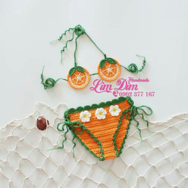 Bikini handmade trái Cam 🍊
