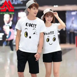 Áo đôi nam nữ yes ok