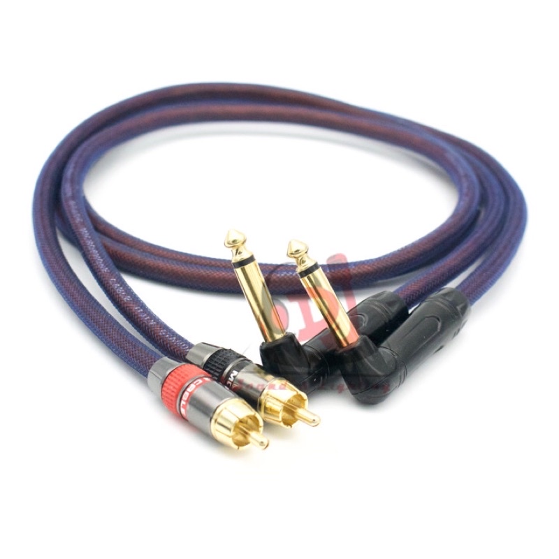 Rắc 6.5ly cong ra hoa sen 02 dây av sang 6 ly cong, jack 6 ly cong ra giắc hoa sen, giắc av