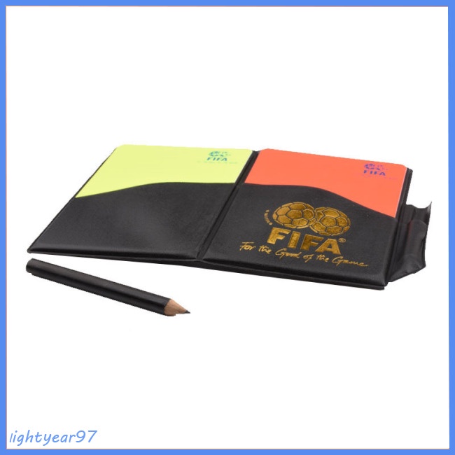 Sổ Tay Trọng Tài Bóng Đá Thể Thao Có Ngăn Đựng Thẻ Đỏ Và Vàng Kèm Bút