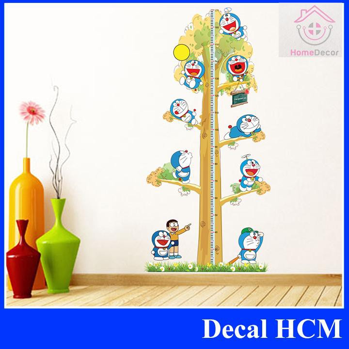 (HCM) Decal dán tường Thước đo Doremon - decalhcm